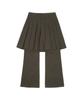 THE COLDEST MOMENT Tcm Skirt Layered Pants (Brown)