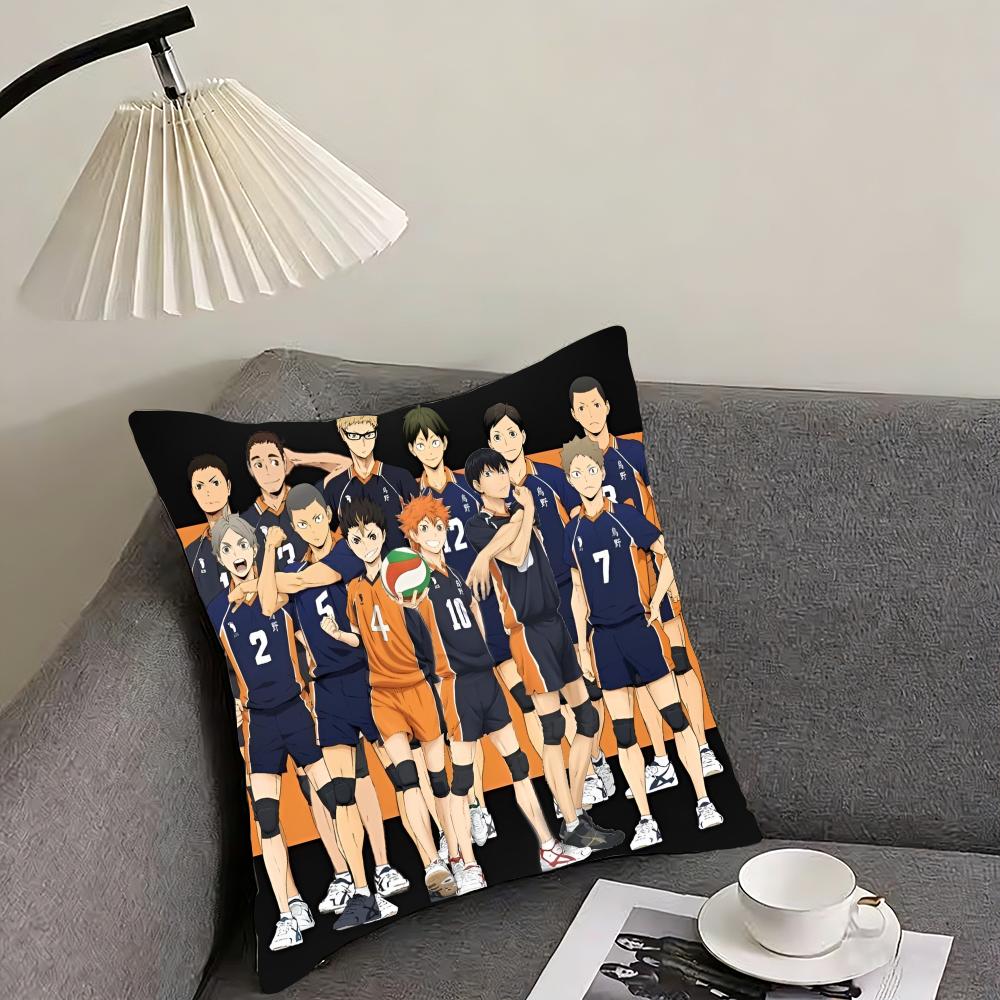Poszewka na poduszkę Haikyuu Dwustronna pluszowa poszewka na poduszkę – Do samochodu, sofy, sypialni, idealna na prezent.
