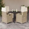 Vidaxl 5-Cz. Set di Mobili da Giardino con Cuscini, Beige, Polyrattan