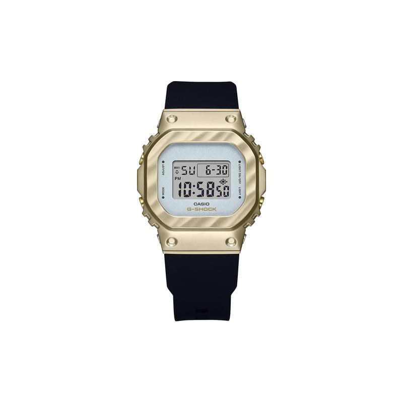 Casio All-metal Series-square Disc Digital Display Metal Retro Classic Small Square Waterproof and Shockproof Quartz Resin Strap Female GM-S5600BC-1DR