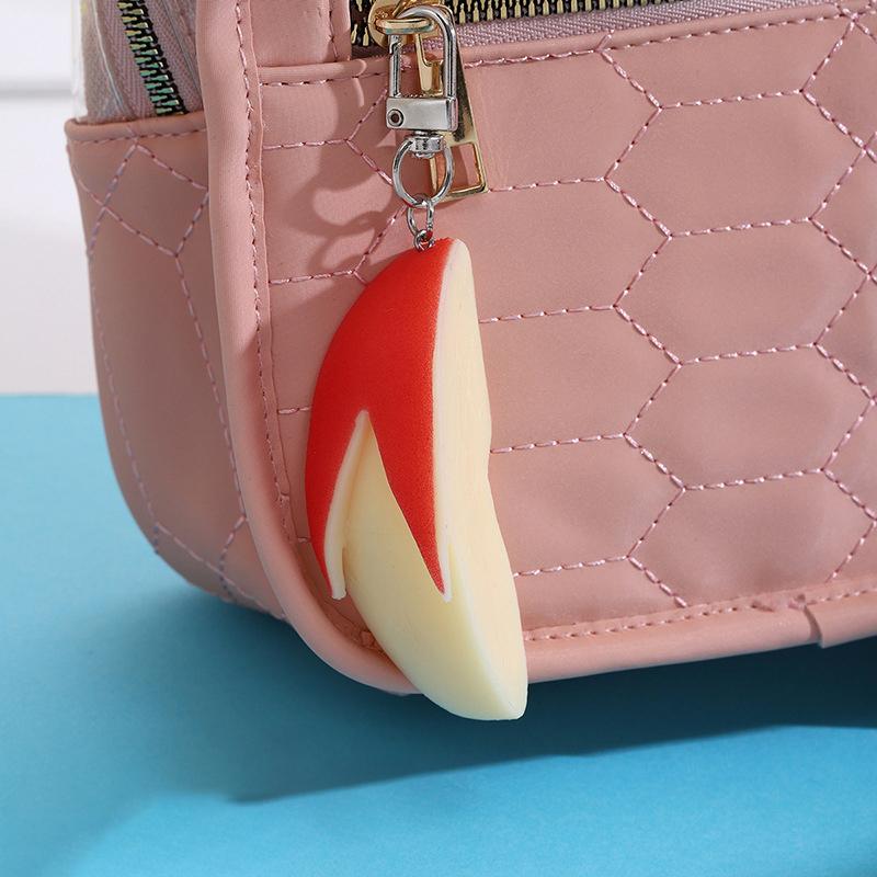 Creative Bunny Apple Keychain Apple Slice Fun Key Ring Pendant School Bag Pendant Keychain Accessory Gift