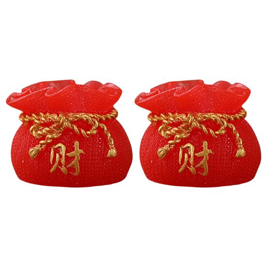 2Pcs Fashion Adorable Eco-friendly Resin Rabbit Zodiac Micro Landscape Ornament for Desktop