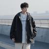 Men's Faux Two-Piece Hooded Windbreaker Jacket