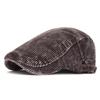 Adjustable Corduroy Flat Cap British Style Driving Cap Vintage Gatsby Beret Cap  Driving Use