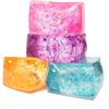 Large Glitter Ice Cubes Squishies Maltose Fidget Togu Sensory  Adhd Anxiety Fun Squeeze Stress Relief Decompression Gifts