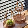 European Style Multi-Layer Imitation Rattan Fruit & Snack Tray