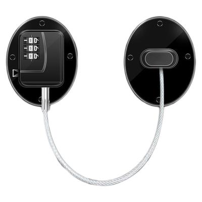 Kühlschrank Schloss Kombinationsdesign Starkes Metall ABS Multifunktions Gefrierschrank Schloss für Schrank Fenster Tür FQ1 Schwarz