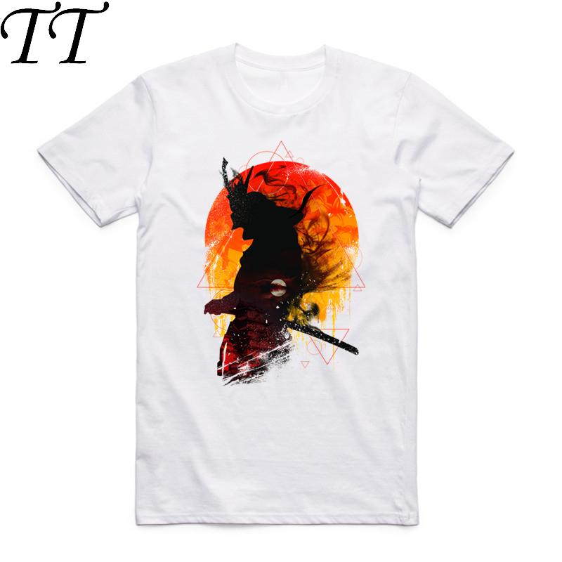 2019 S-3XL Brand Men Women Print Japan Samurai Warrior T-shirt Anime Geek Summer Short Sleeve O-Neck Harajuku Tshirt