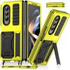 Metal  Case 3 Layers Protection For Samsung Z Fold 4 Heavy Duty Aluminum Alloy 360 Shockproof Cover with Kickstand