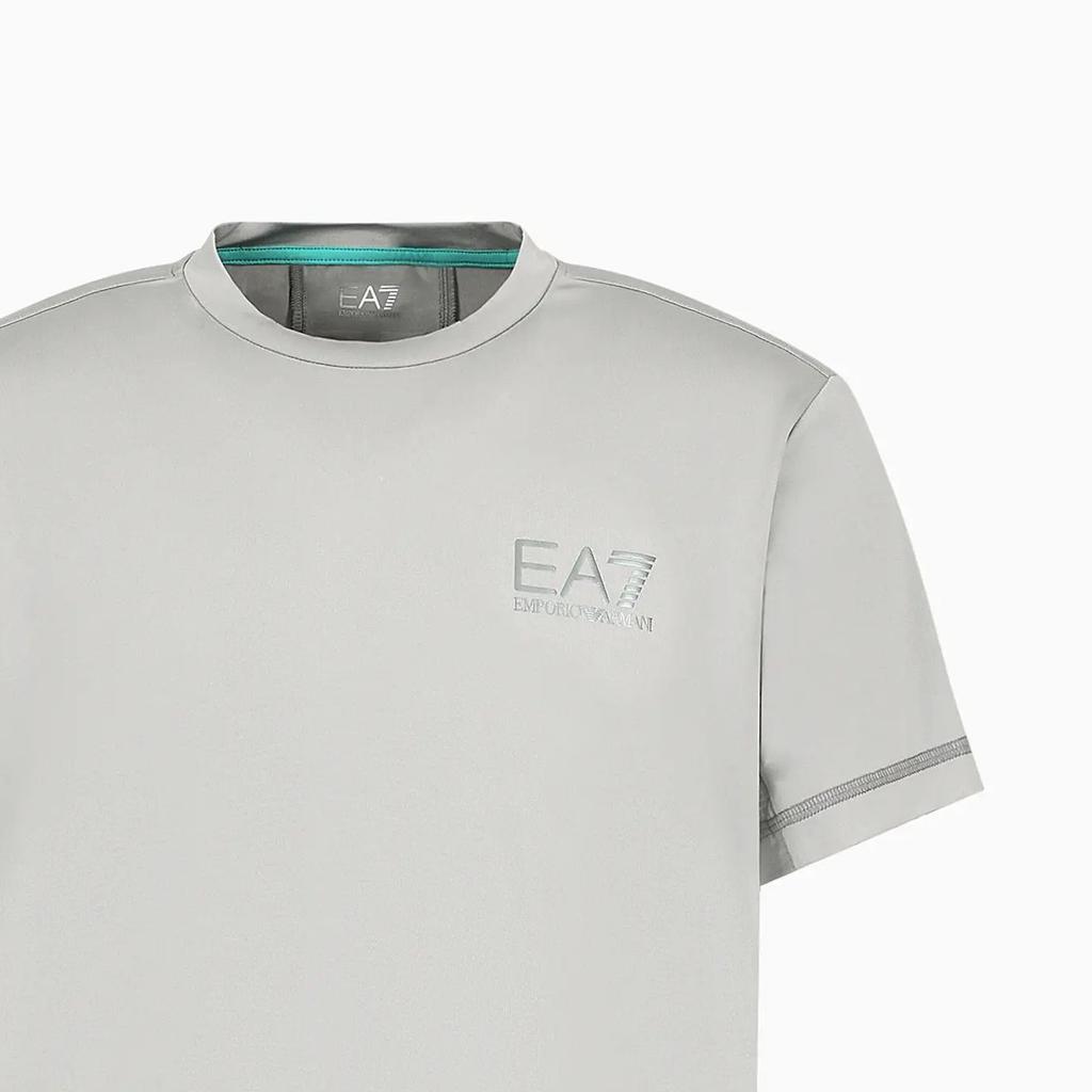 Emporio Armani EA7 SS24 Letter Logo Printed Short Sleeve T-Shirt Men tops Gray 3DPT22-PJMEZ-1923