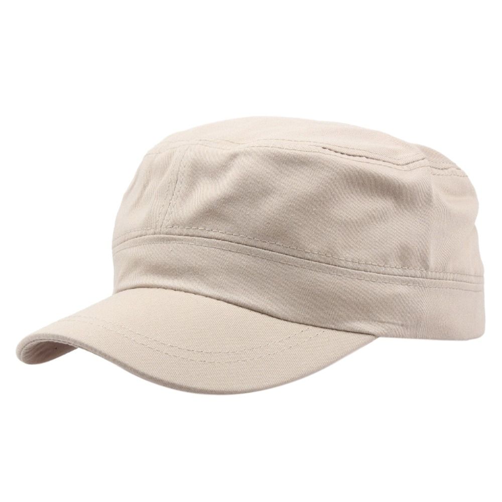 Outdoor Adjustable Women Men Summer Sunscreen Cadet Hat Flat Top Caps Bone Cap Men  Cap