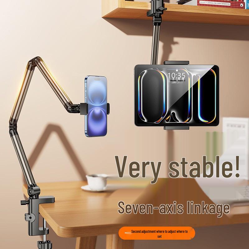 Adjustable Desktop and Bedside Stand for Tablets and Phones – Ideal for Watching, Online Classes, and Live Streaming