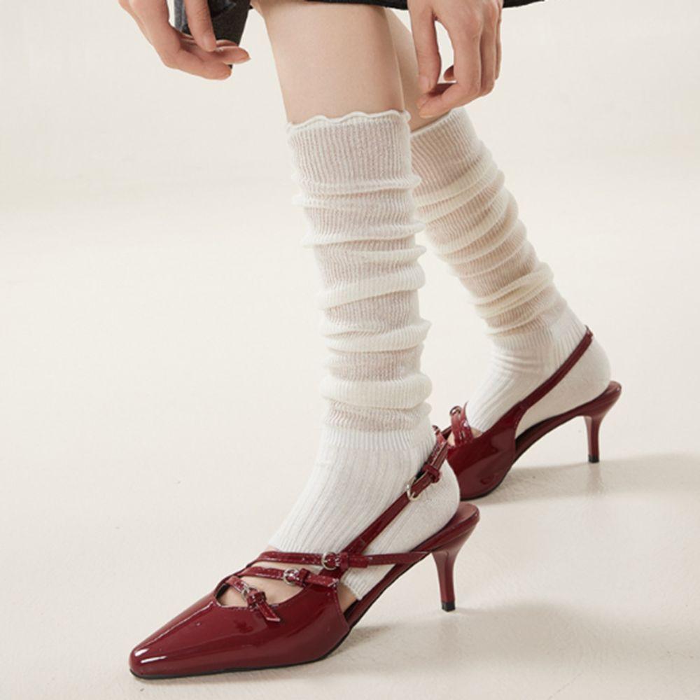 Open Toe Mid-tube Stocking INS Lolita Boots Cover Fashionable JK Long Socks Girl