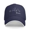 New Australia Kangaroo Heartbeat Design Baseball Cap Black with White Trim and Iconic Wildlife Pattern for Unisex and Women