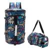 Printed Backpack Polyester Large Capacity Multifunctional Outdoor Leisure Travel BagBlue Maple Leaf