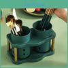 Holder Drainage Chopstick With Holes 2 Grids Large Caliber Orderly Kitchen Chopstick Case Shelf Dining Room Utensil