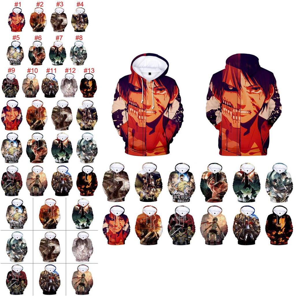 Vibrant Anime Attack On Titan Hoodie Sweatshirt Jacket For Cosplay And Casual Wear