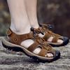 Herren Leder Wandersandalen Leichte Outdoorschuhe mit rutschfester Sohle Bequeme Sportschuhe für den Sommer