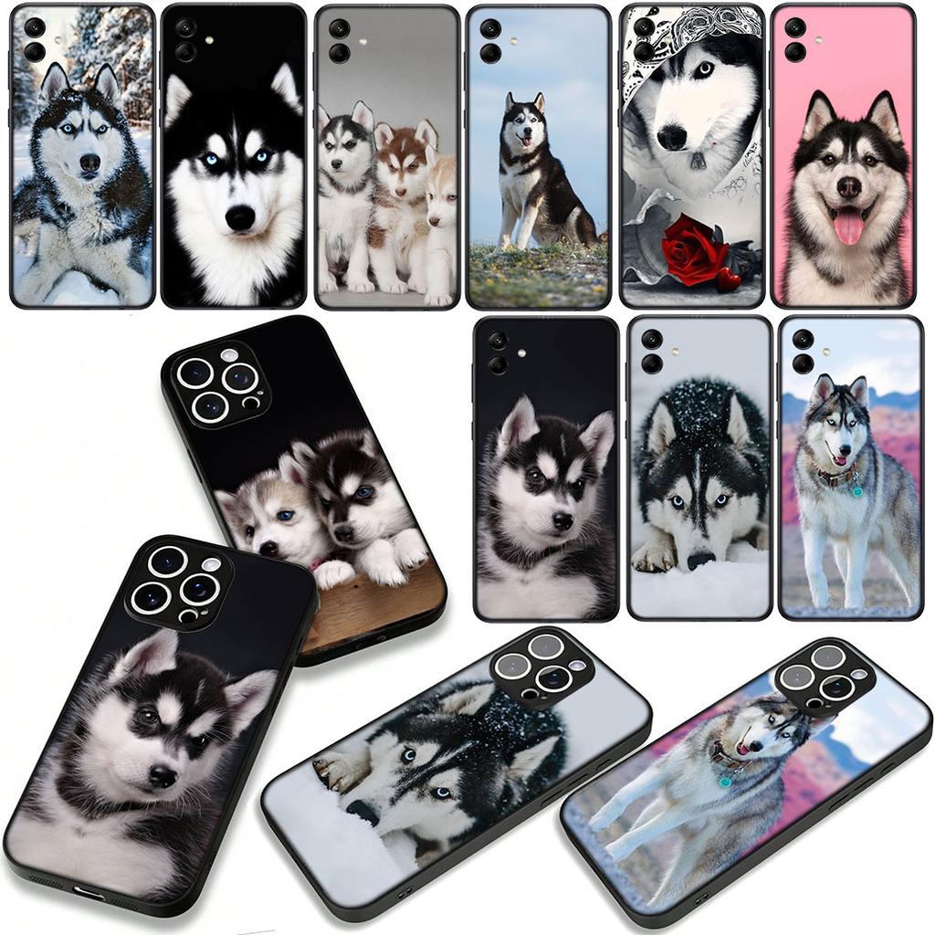 Phone Cover for Samsung Galaxy A07 A13 A12 A14 A23 A42 A50 A51 A52 A53 A70 A71 A72 A21S A04 Note 20 9 8 10 Case Husky Dog Casing