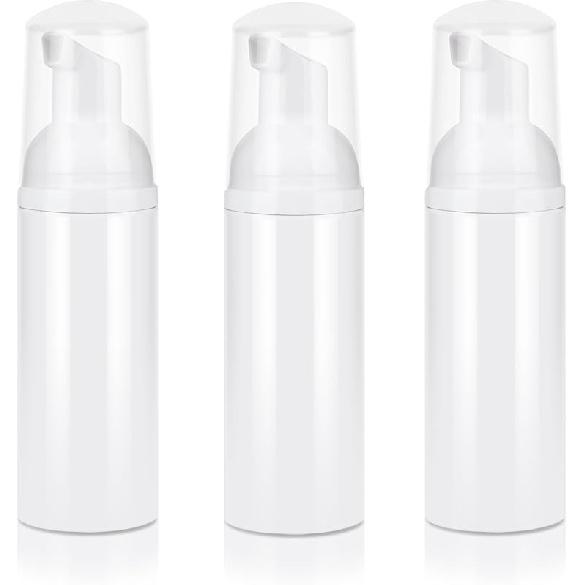 Foam Pump Bottle 3Pcs Travel Lash Shampoo Bottle, Empty Portable Refillable Mousse Foam Soap Dispenser for Hand Soap, Lash Cleanser, Shampoo, Face