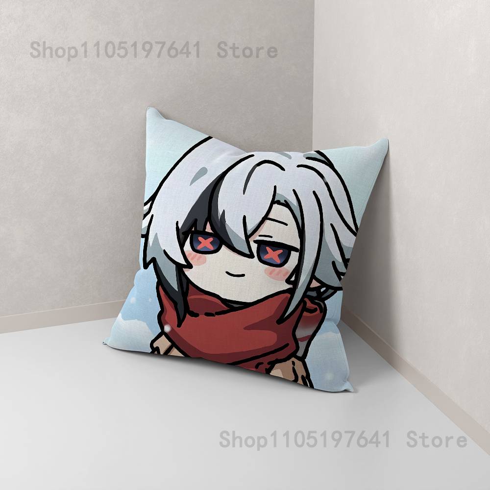 Game Anime A-Arlecchino Pillow Case For Sofa Decor Car Office Room Printing Cushion Cover Decorations and Protector