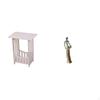 Bedside Table End Nightstand Corner African Figurine Vintage Decorative Piece with Space