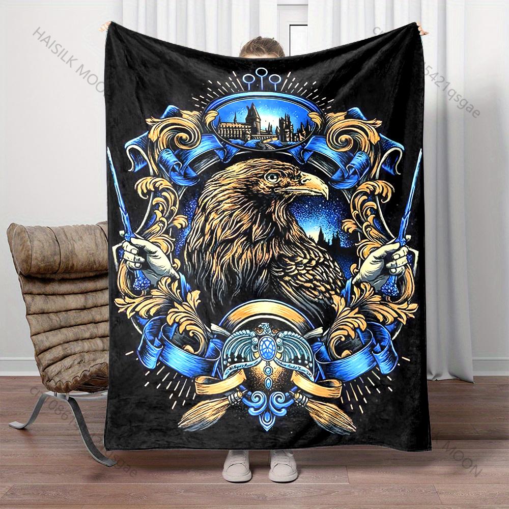 

1PC Crest with eagle and wands Print Blanket Warm Soft Fluffy Kids and Adult Sofa Bed Throw Blanket for Home Travel Camping 75x90cm