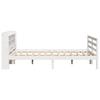 Bed Frame with Headboard Without Mattress White 135 X 190 Cm