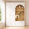 Hallway Wardrobe Set, Pet Cabinet, 180 X 50 X 200 Cm, with 1 Clothes Rail and Cat Climbing Wall, for Bedroom, Living Room and Hallway, White+wood Look