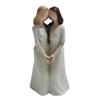 Sister Friendship Figurine Holding Hands Sculpture Girl Desktop Ornament Gift for Best Friend Home Office Decoration