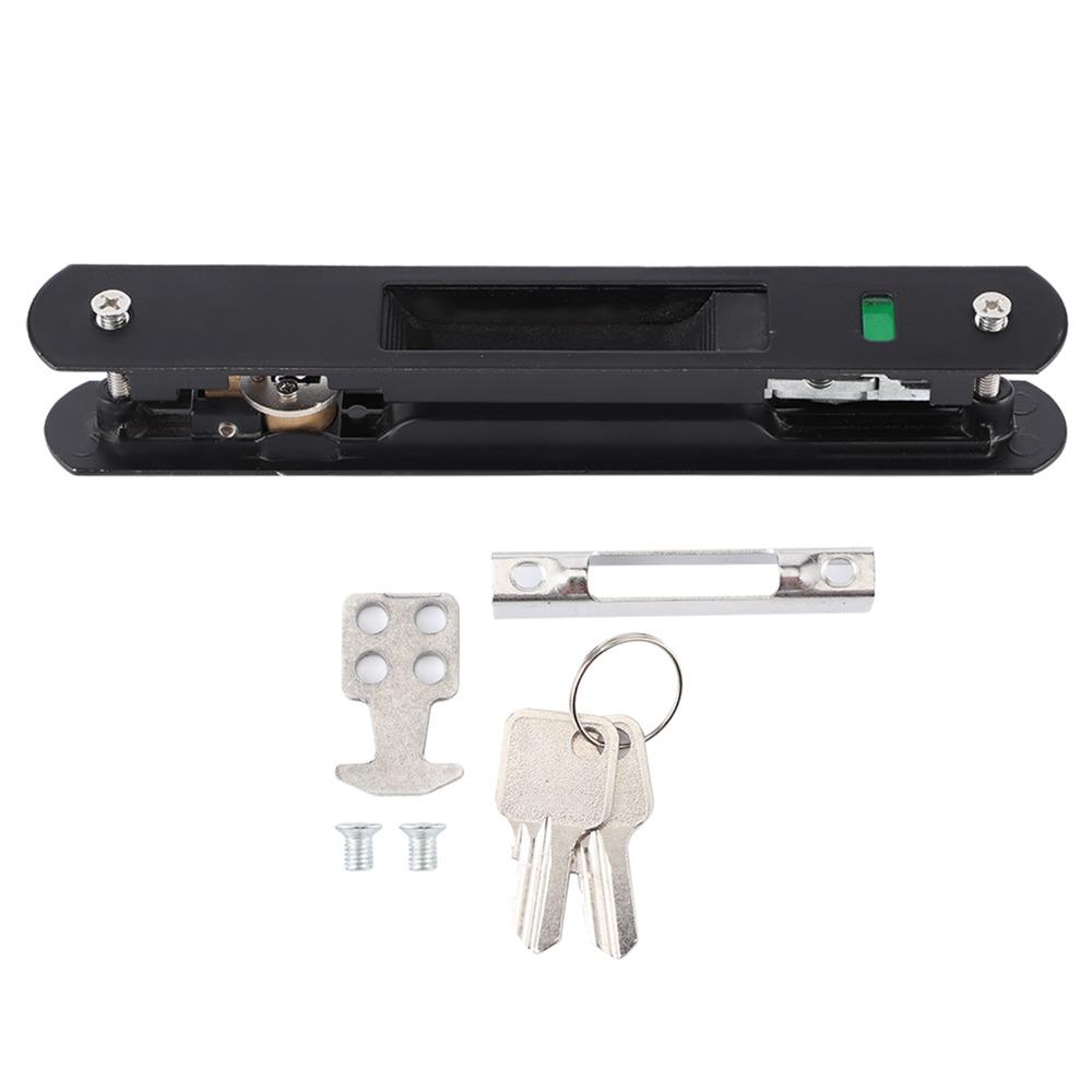 Keyed Sliding Door Lock Stainless Steel Sliding Door Latch Durable Window Hook Lock  Window