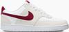 Women's Nike Court Vision Low Sneakers (FQ7628-100) White/adobe/dragon Red/team Red
