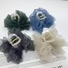 Korean Plaid Mesh Bow Hair Claw Clip for Women - Versatile Fuller Look Hair Accessory