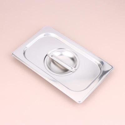 Acier Inoxydable 1/9 1/6 1/4 1/3 1/2 1/1 Bac Alimentaire Couvercle Couvercles pour Bacs Bain-Marie Couvercles Crantés Avec Poignée Verrouillage Chaleur