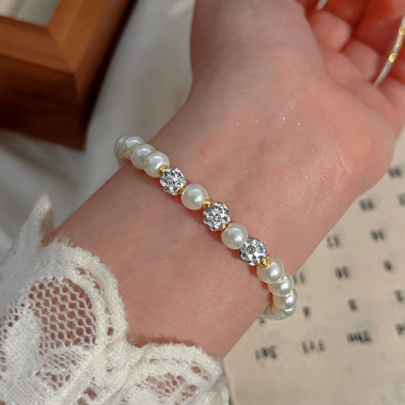 Bracelet Perle Irregulière Forme Spéciale Française Bracelet Femmes Niche Luxe Léger Exquis Doré Demi-Bracelet Bracelet Accessoires