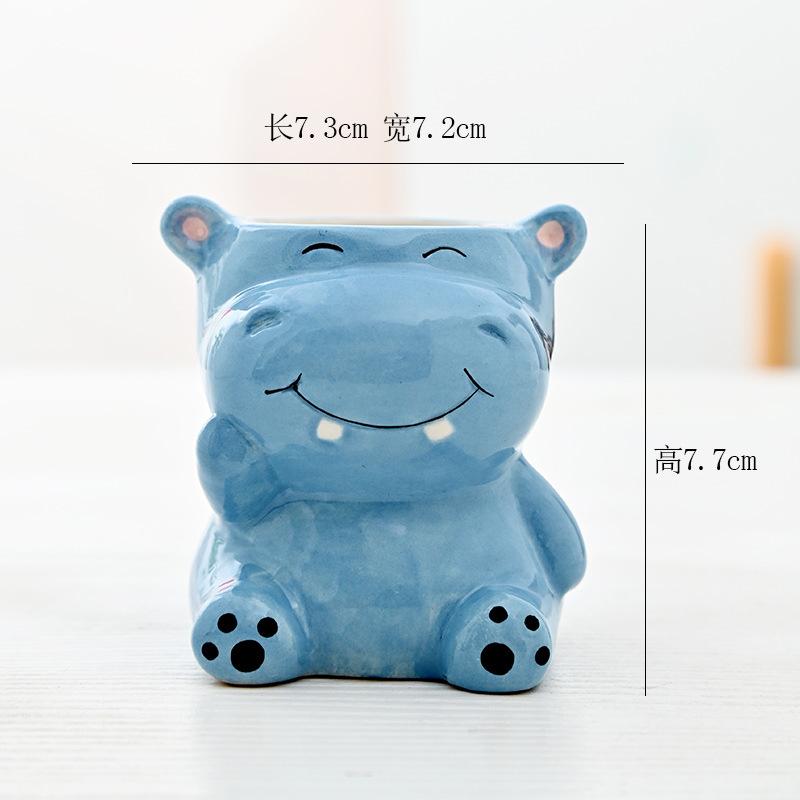 Cartoon Cute Fleshy Flowerpot Desktop Display Potted Container Decoration Gift Balcony Plant Ceramic Creativity