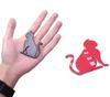 GoodsLand [2color] 3D Cat Sticker Cat Shaped Cute Animal Decal Car Sticker Metal 3D Emblem Logo Sticker Stylish GD-STCAT-SV