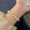 Bracelet Perle Irregulière Forme Spéciale Française Bracelet Femmes Niche Luxe Léger Exquis Doré Demi-Bracelet Bracelet Accessoires