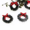 1:12 Dollhouse 4cm Christmas Wreath Ornament - Miniature Festive Hanging Prop