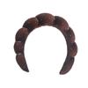 Solid Color Cloud Sponge Headband Washing Scrunchies Puffy Headband Washing Face Makeup Shower Skincare Hair Band