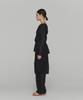 Amomento Sheer Cotton Drawstring Top_Black