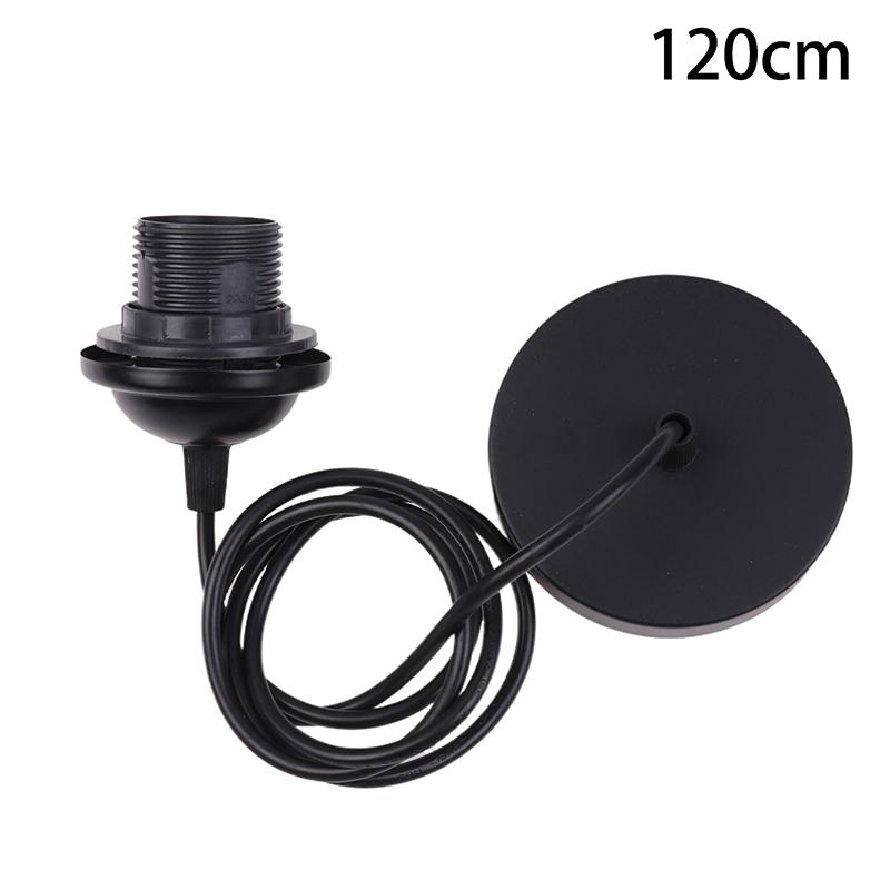Black/White E27 Hanging Lamp Holder With 0.5/0.8/1.2/2M Hanging Wire Ceiling Lamp Holder Socket Lamp Base For Chandelier