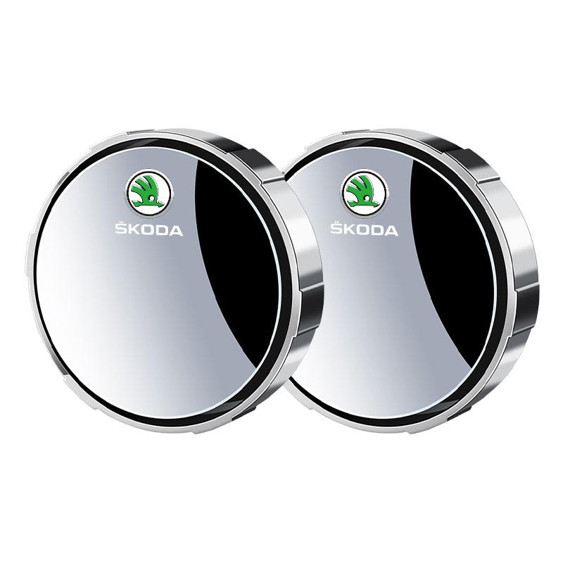 2Pcs Adjustable 360 Degree Car Blind Spot Rear View Mirror Angle For Skoda Octavia MK2 MK3 2 3 A7 Fabia Karoq Kodiaq Superb Rapid Kamiq