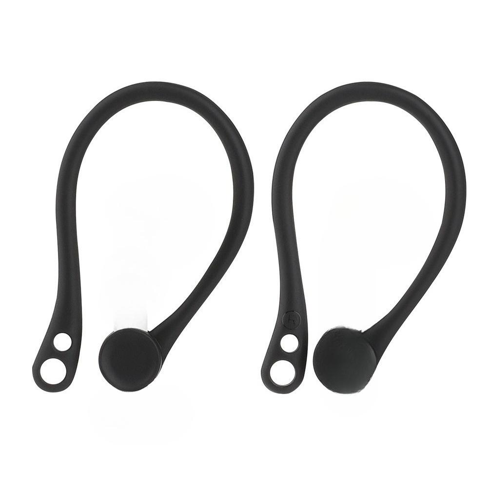 1 Paar Silikon Anti-Verlust Ohrhaken Bluetooth-Headset 1 2 3 Pro Sport Anti-Drop Kabelloser Ohrhörer Ständer Sportteile Weiß Schwarz