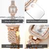 OPK 6048 Full Diamond Quartz Watches for Women Elegant Fashion Rose Gold Steel Strap Waterproof Luxury Ladies Dress Wristwatches