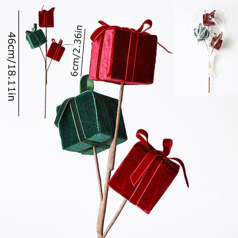 

1 шт. Наполнитель для вазы Вечеринка Красочное украшение для дома Мини подарочная коробка Ветки Рождественские украшения Доступно несколько вариантов вино красного