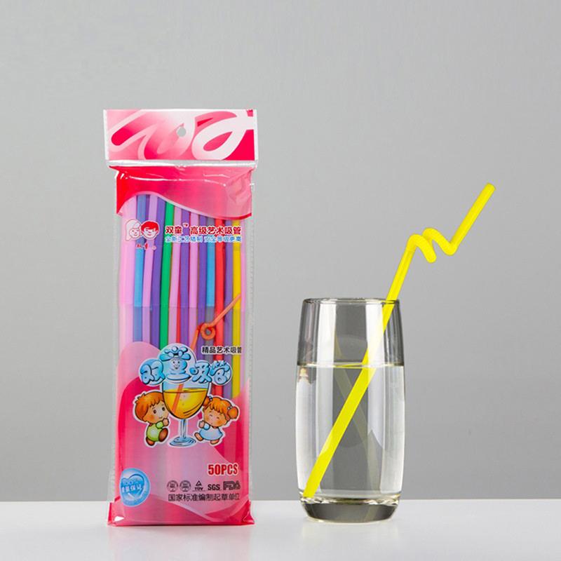 50Pcs Multicolor Kunststof Straws For Wedding Party Supplies Beverage Kitchen Cocktail Drinking Straws