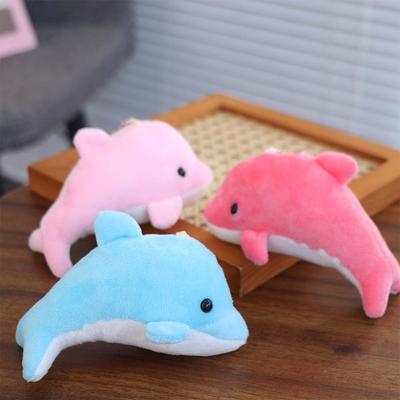 Tas Hanger Dolfijn Pluche Pop Sleutelhanger Oceaan Dier Zacht Knuffeldier Sleutelhanger Grappige Pluizige Dier Pop Sleutelhangers