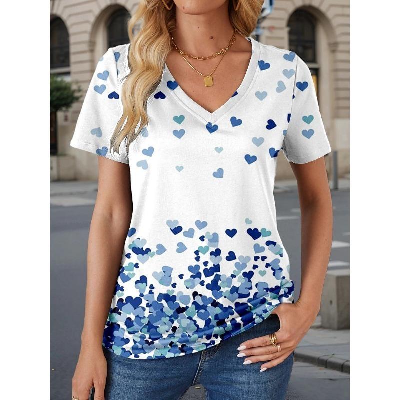 

Women s 3d Printing T-Shirt Round Neck Short-sleeved Summer Clothing Holiday Gift Clothing Fashion Party T-Shirt 5XL