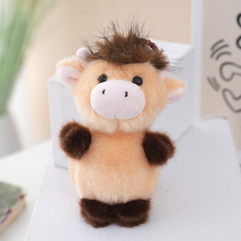 Adorable Cow Plush Toy Pendant With Polyester Fiber For Backpack Decoration